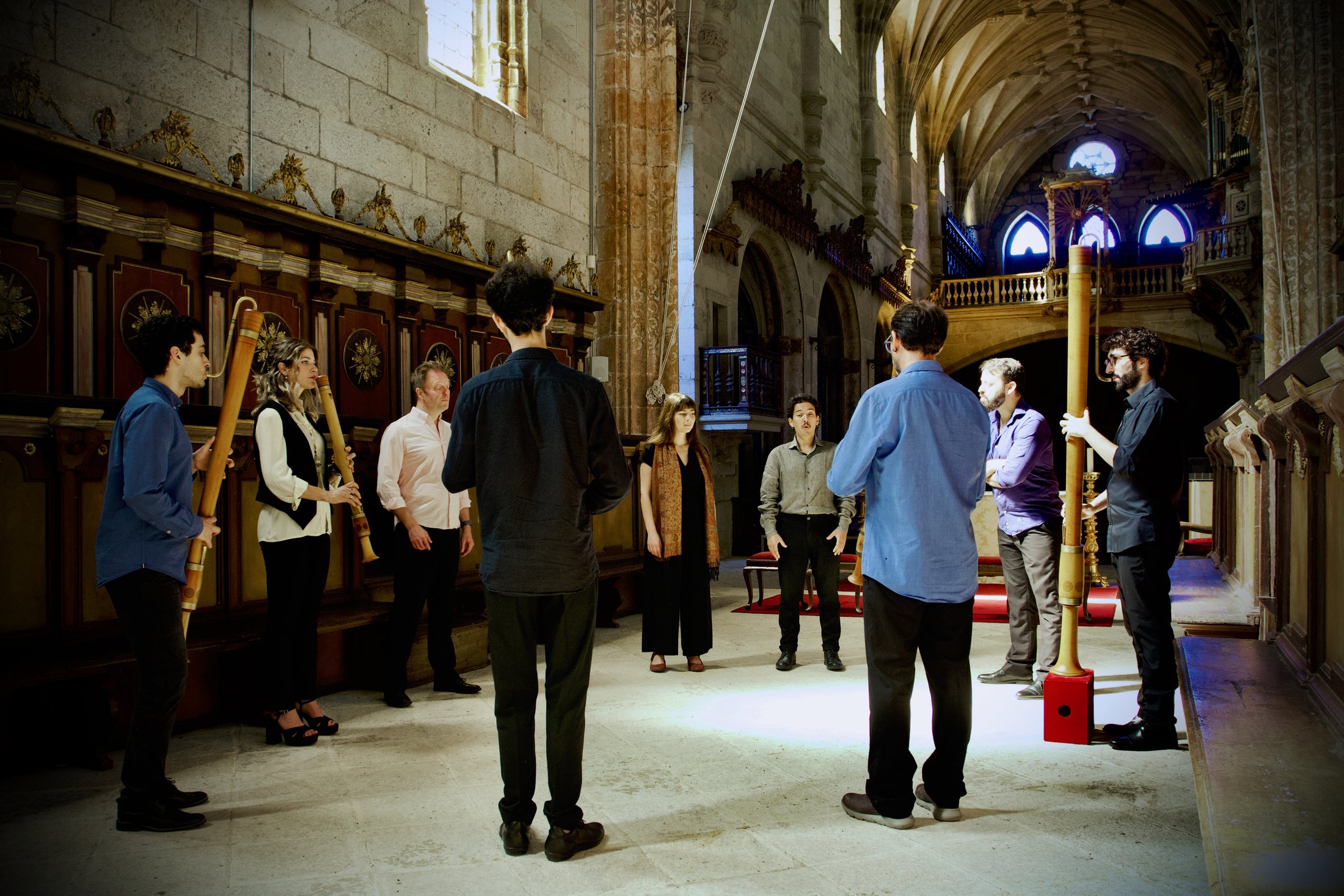 Arte Minima rehearsing Vicente Lusitano's motets in a Portuguese monastery church